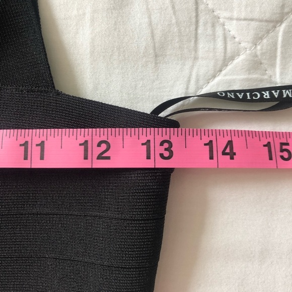 Marciano Black Knit Criss Cross Crop Top - Picture 7 of 12